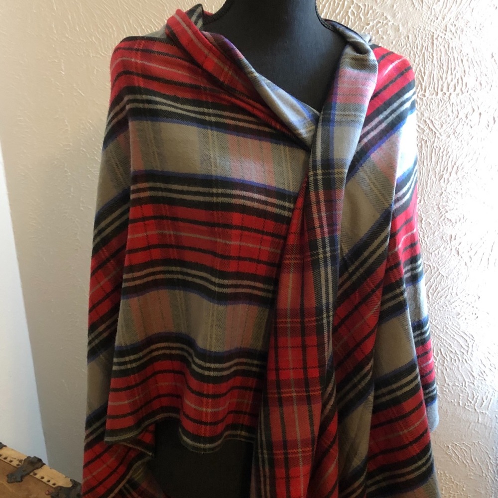 Tartan Print Scarf Duster! SZ All